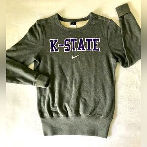 Nike Kansas State Official Team Pullover Sweatshirt Dark Gray Women’s Size Large